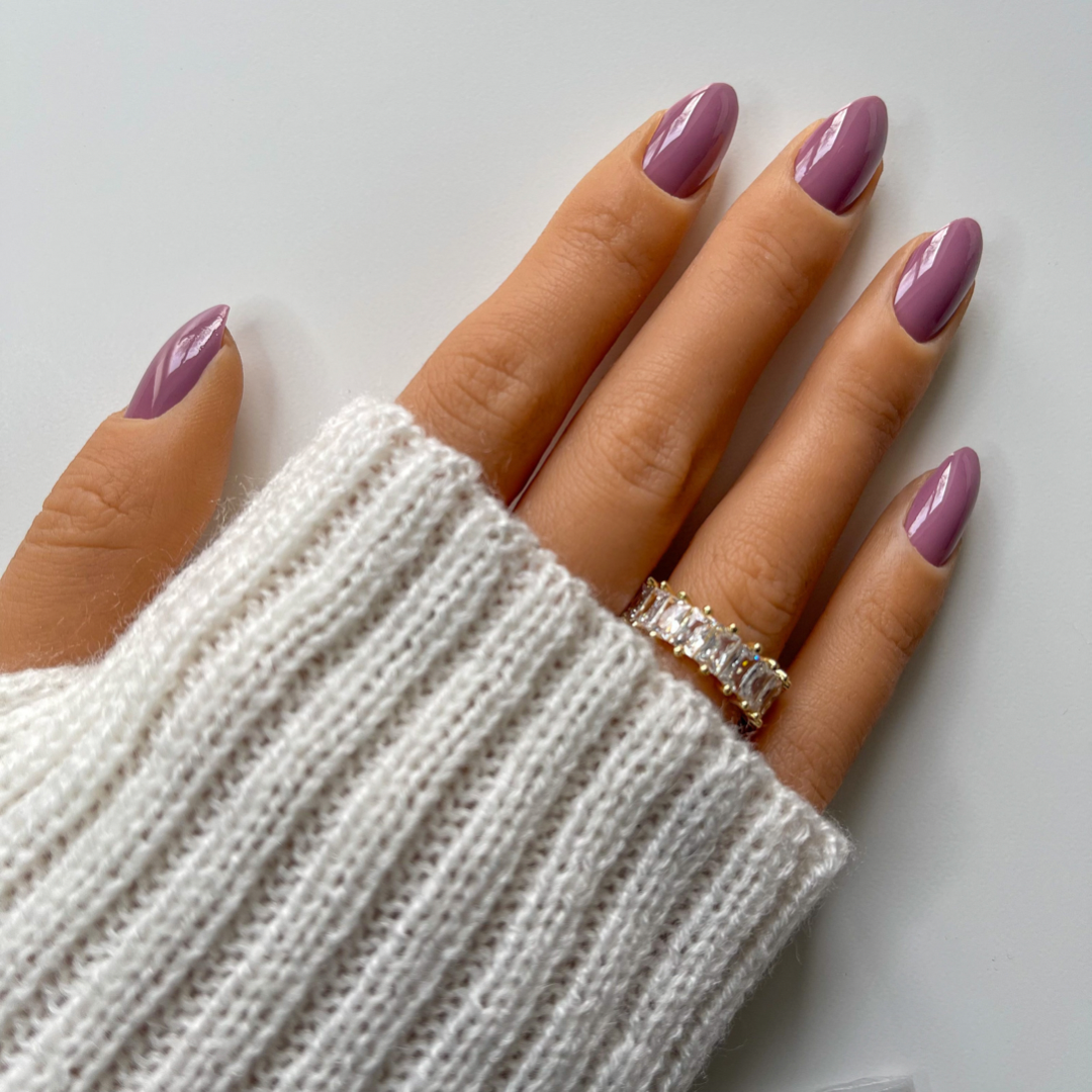 Faux ongles amendes violet rose réutilisables et écologiques